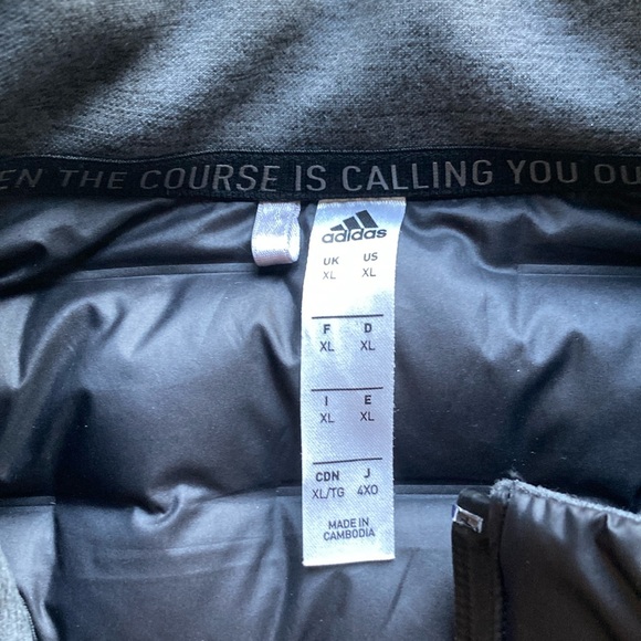 Adidas Men’s Golf Tech Frostguard Recycled Content Down Quilted Insulated Jacket - Picture 3 of 16